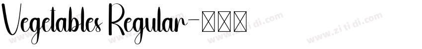 Vegetables Regular字体转换